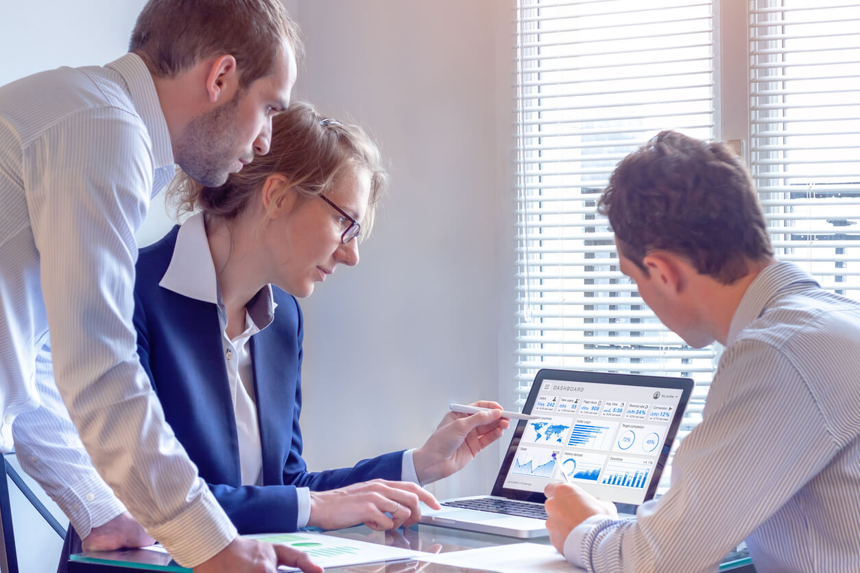 Digital marketing analytics and search visibility concept