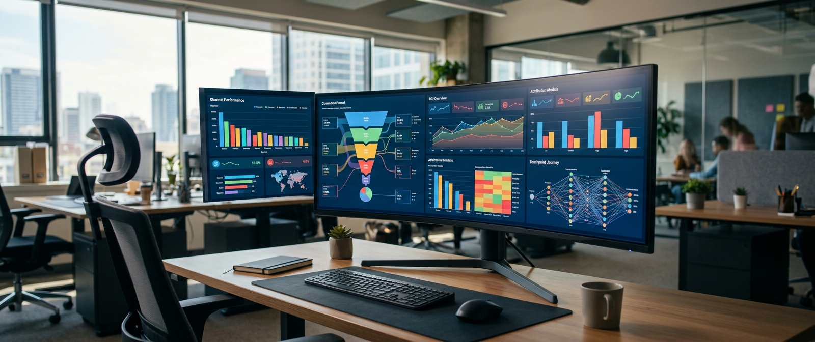 VTNH branded AI growth dashboard showing LLM sales attribution, client growth, and revenue outcomes